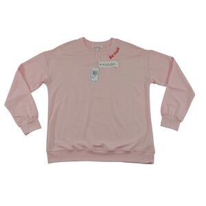 Workshop Republic Clothing Pink Be Mine Embroidered Sweatshirt Womens Size M